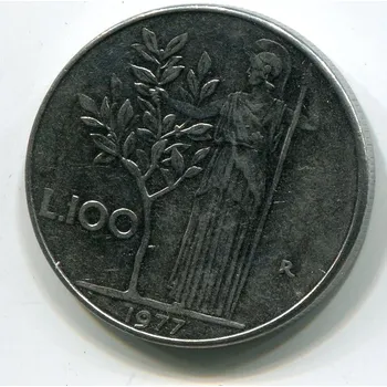 ITÁLIE. 100 lire 1977.