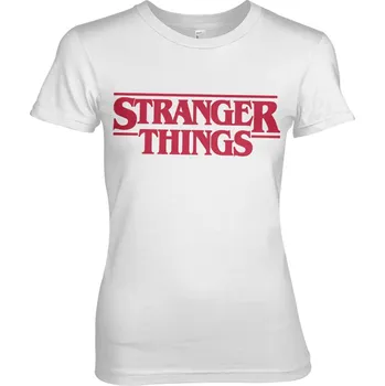 Dámské tričko Funko | Dámské tričko Stranger Things logo bílé - XL / Bílá