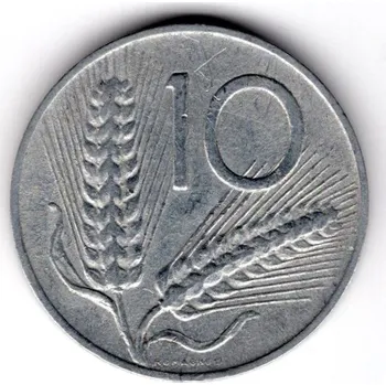 ITÁLIE. 10 centesimi 1955.