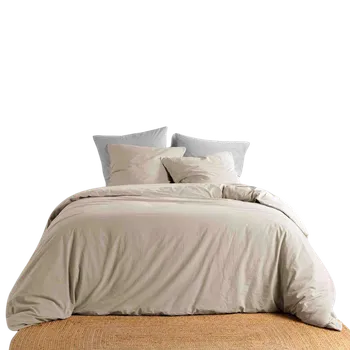 Povlečení Douceur d'intérieur Bavlněné povlečení LINETTE, 240 x 220 cm, béžové