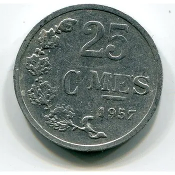 LUCEMBURSKO. 25 centimes 1957.