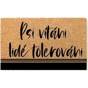 Rohožka Bohemia Gifts Rohožka - Psi vítáni, 40 x 60 cm, hnědá
