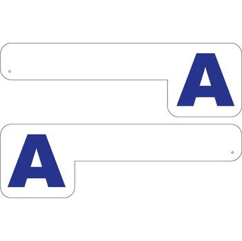 Knihovna Kovový rozřaďovač praporcový modrý - CZ abeceda