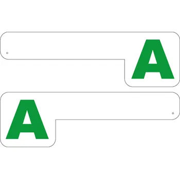 Knihovna Kovový rozřaďovač praporcový zelený - CZ abeceda