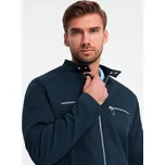 Ombre Bunda bomber OM-JALP-0157 Tmavomodrá Regular Fit XL