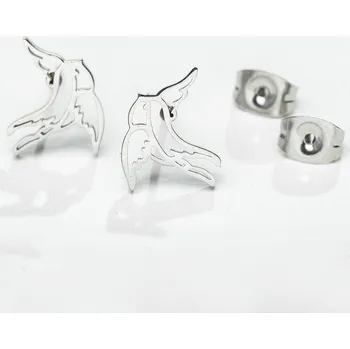 Souprava šperků Pusety ptáčci vlaštovky chirurgická ocel - Povrchová úprava Bez galvanizace VL 340