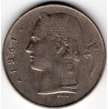 BELGIE. 1 franc 1961. BELGIE.