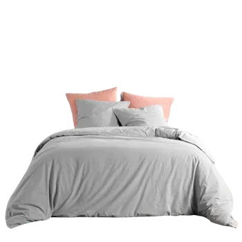 Povlečení Douceur d'intérieur Bavlněné povlečení LINETTE, 240 x 220 cm, šedé