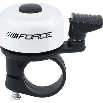 Zvonek na kolo FORCE Zvonek FORCE MINI Fe/plast 22,2mm paličkový, bílý