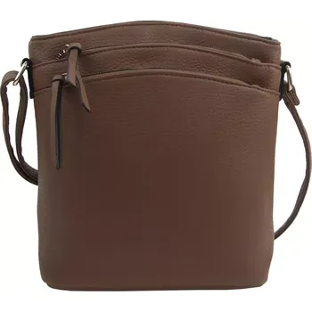 Kabelka INT. COMPANY Přírodně hnědá dámská crossbody kabelka se zlatými doplňky
