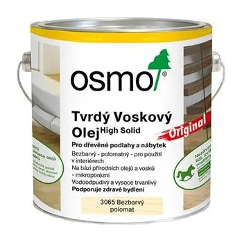 Olej na dřevo 3065 Tvrdý voskový olej, polomatný 2,5 l