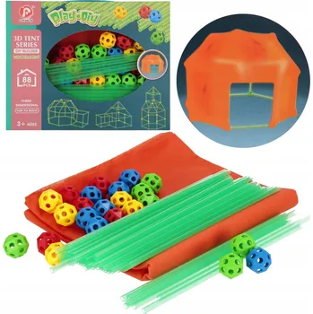 ostatní stavebnice Stavební Stavebnice brčka/míčky 88 dílků 3+ MEGA CREATIVE