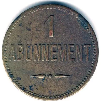 ŽETON. 1 ABONNEMENT. GUSTAV HAHNEMANN.