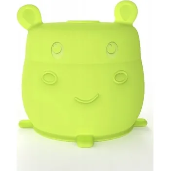 Silikonové víčko se slámkou na hrnek Smily Mia zelené