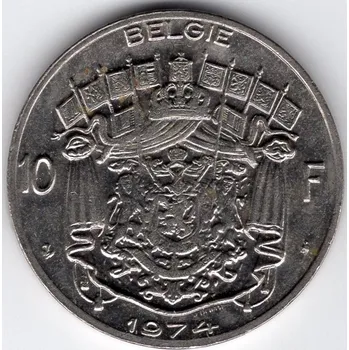 BELGIE. 10 francs 1974. BELGIE.