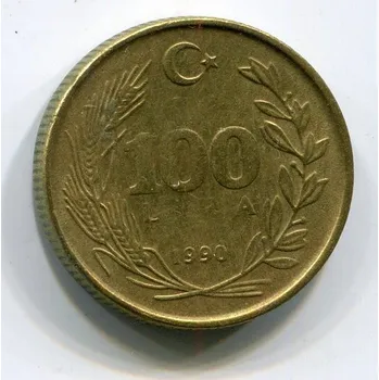 TURECKO. 100 lira 1990.