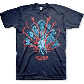 Pánské tričko Funko | Pánské tričko Stranger Things modré - XL / Modrá