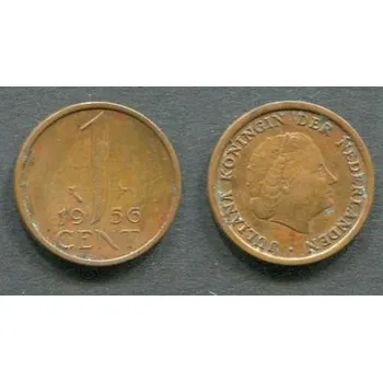 NIZOZEMÍ. 1 cent 1956. KM-180