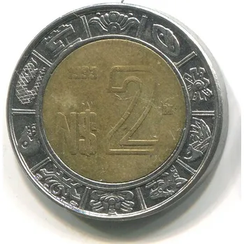 MEXIKO. 2 pesos 1993.