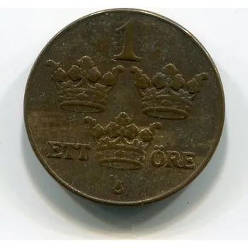ŠVÉDSKO. 1 öre 1929.
