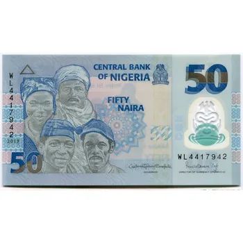 NIGÉRIE. 50 naira 2019. Pi. 40.