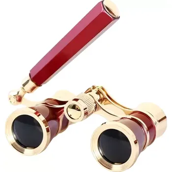 Dalekohled Divadelní kukátko červené 3x25 s držátkem
