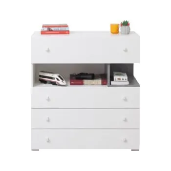 Komoda komoda Giga 11 široká 85 cm bílý lux / beton