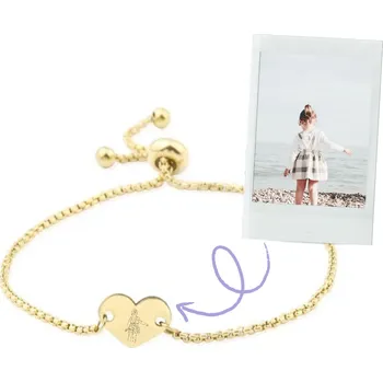 Náramek Elegantní dámský náramek - SRDÍČKO Zlatá