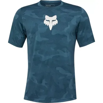 cyklistický dres FOX Cyklistický dres s krátkým rukávem - RANGER DRI - modrá