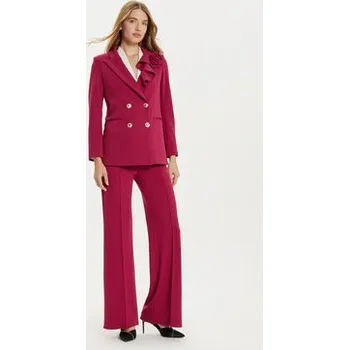 Pánské kalhoty Rinascimento Kalhoty z materiálu CFC0121355003 Bordó Regular Fit XS