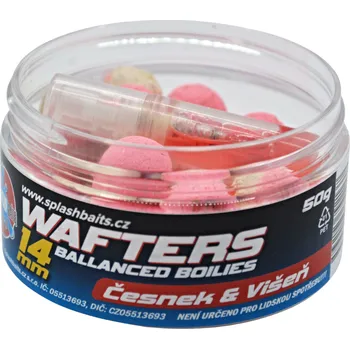 Boilies Splashbaits Neutrálně vyvážené boilies Česnek/Višeň 14 mm 50 g