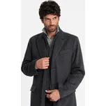 Ombre Kabát OM-COWC-0121 Šedá Regular Fit XL