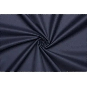 Kostýmový kepr (twill) směsový elastický - Tmavě modrá