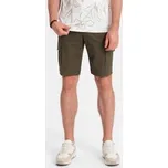 Ombre Šortky z materiálu OM-SRCG-0133 Zelená Cargo Fit S