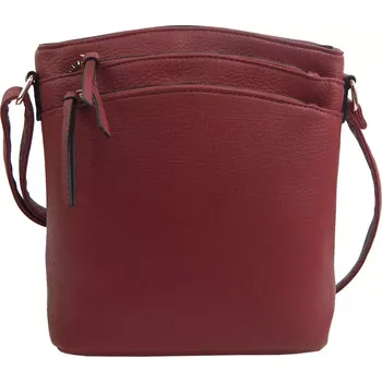 Kabelka INT. COMPANY Červená dámská crossbody kabelka se zlatými doplňky