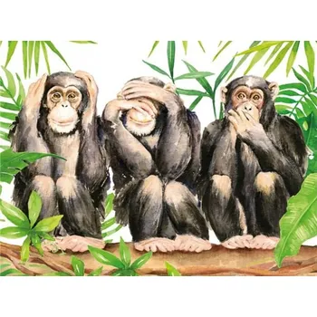 Diamantové malování Diamantové malování - Opičáci