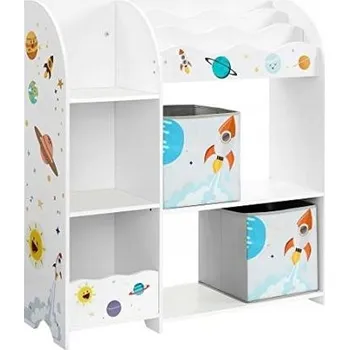 Dětská skříň Regál na hračky 100x93x30cm Vesmír