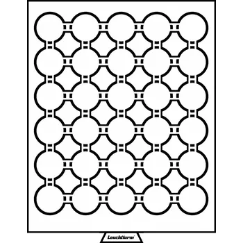 Sběratelství Leuchtturm Box se 30 poli na kapsle CAPS 32, kouřová barva, se sametově červenou výstelkou
