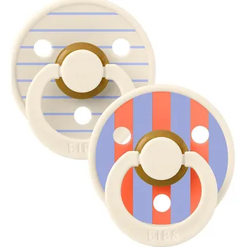 BIBS Studio Colour Pin Dudlíky z přírodního kaučuku 2 ks vel. 2 Ivory Hush mix