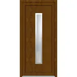 Solid Elements Vchodové dveře Hanna In, 90 L, rozměr vč. zárubně: 1000 × 2100 mm, plast, levé, dub zlatý, prosklené W1DRBCZTK1.0013