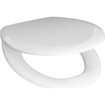 Koupelnové sedátko WC sedátko s poklopem, termoplast, 2 typy úchytů, dálkově nastavitelné Zeta Bílá, kovové úchyty H8932710000637