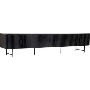 Televizní stolek Eleonora Černý dřevěný TV stolek Remi 250 x 45 cm