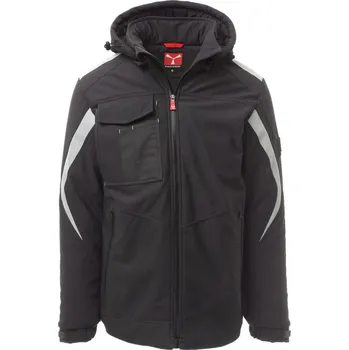 Pánská mikina Zimní pánská softshellová bunda WONDER PAD extra teplá, Payper Barva: ANTRACITOVÁ/ČERNÁ, Velikost: 3XL