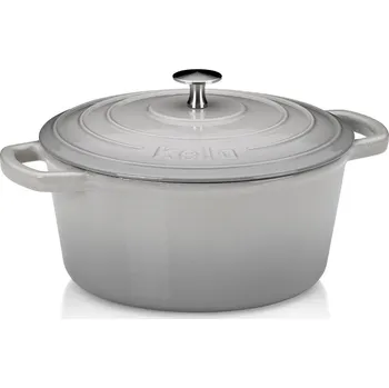 Hrnec KELA Pekáč litinový s poklicí CALIDO 24 cm šedá