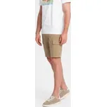 Ombre Šortky z materiálu OM-SRCG-0133 Hnědá Cargo Fit S