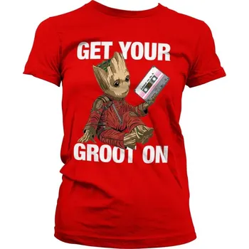 Dámské tričko 123 | Dámské tričko Groot červené - L / Červená