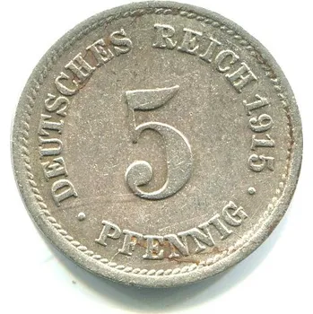 NĚMECKO. 5 Pfennig 1915/F.