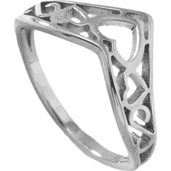 Souprava šperků Prsten se srdíčky chirurgická ocel - Velikost prstenu 7,5 VL 498