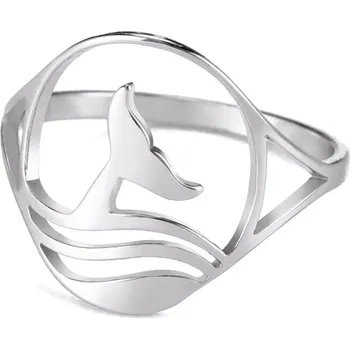 Souprava šperků Prsten moře s velrybou chirurgická ocel - Velikost prstenu 7,5 VL 501