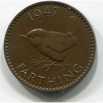 Sběratelství VELKÁ BRITÁNIE. 1 farthing 1947. KM-843